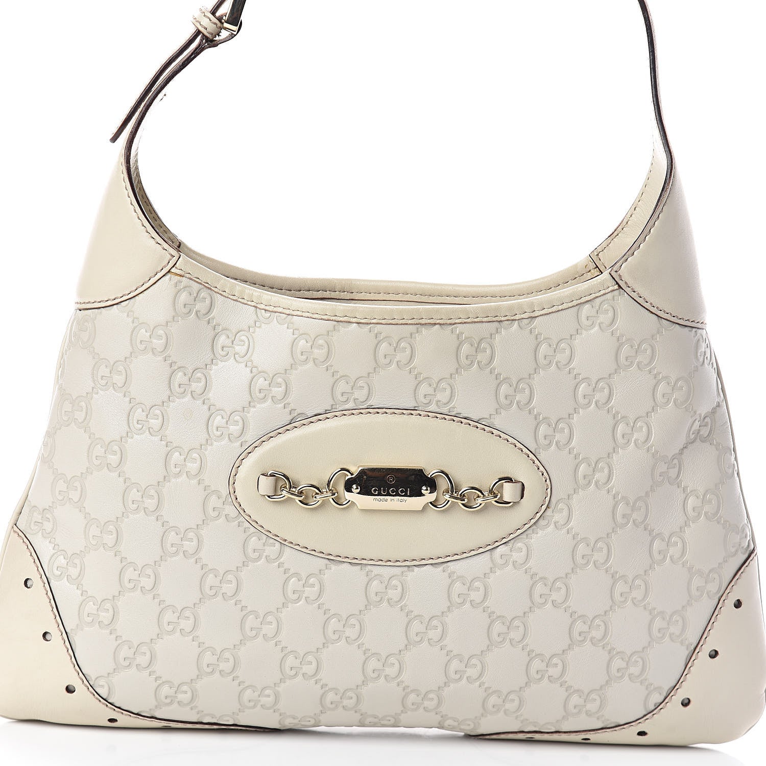 Gucci Guccissima Punch Hobo Off White 7 of 12