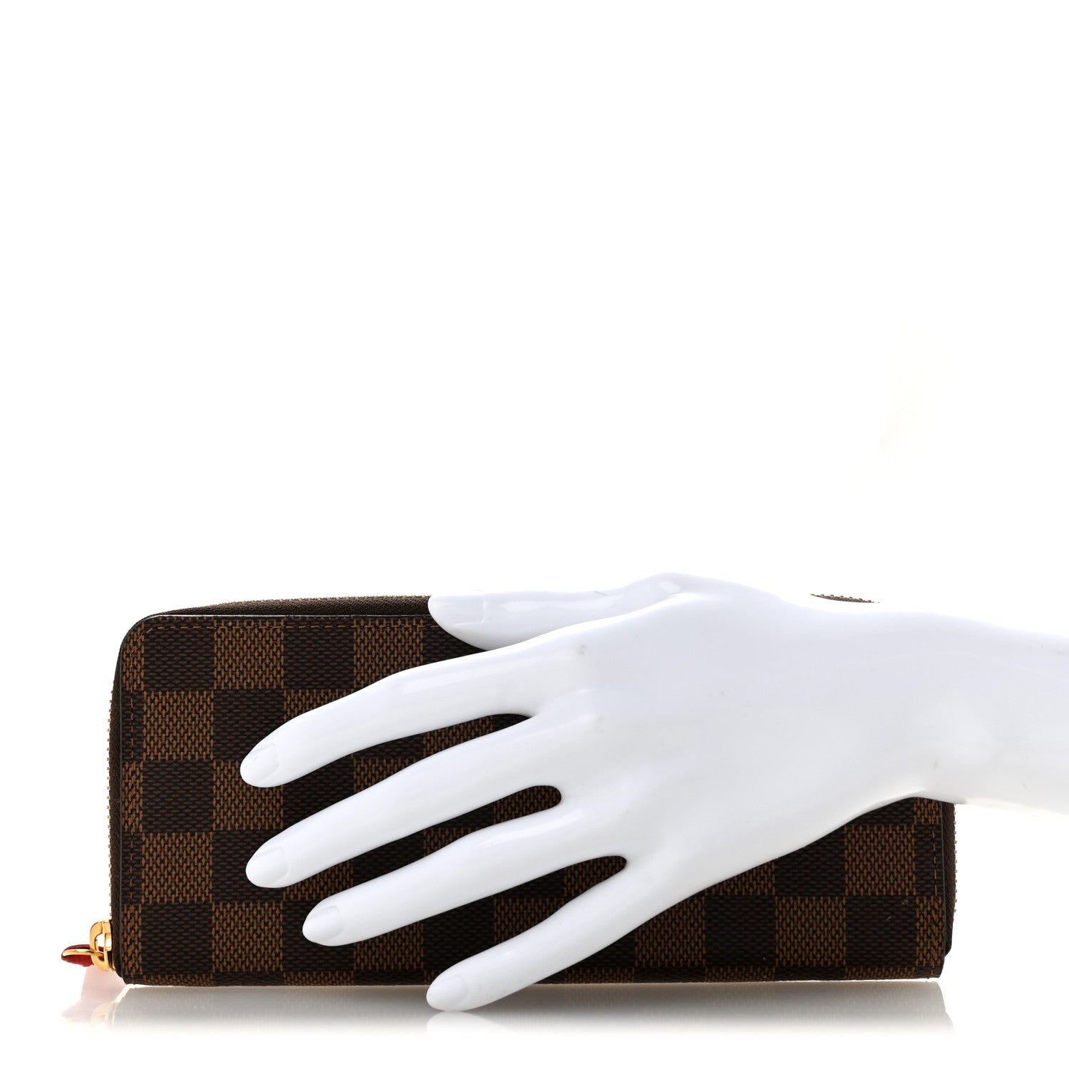 Louis Vuitton Damier Ebene Clemence Wallet Cherry 2 of 8