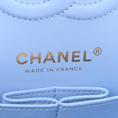 Chanel Caviar Quilted Small Double Flap Light Blue 6 of 10