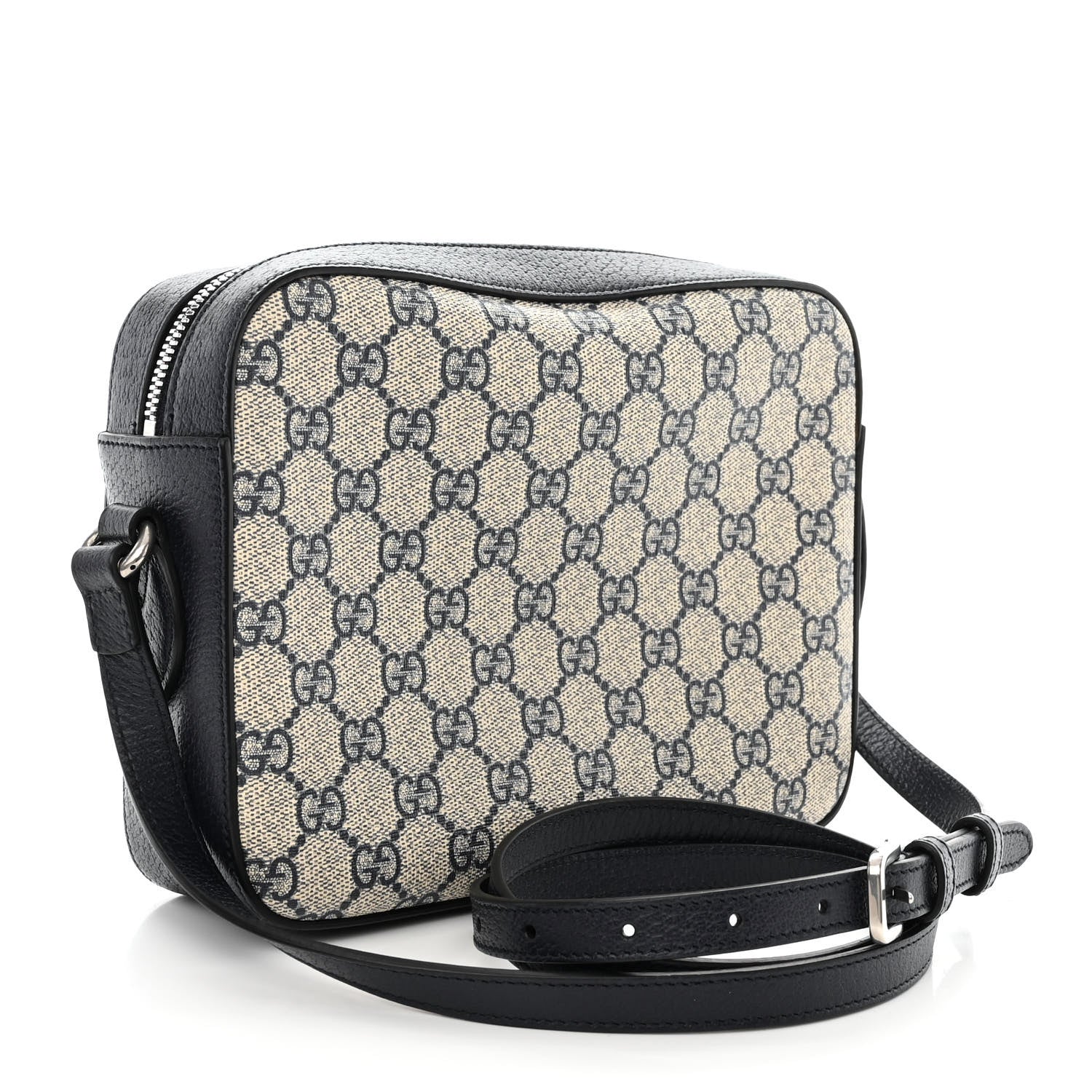 Gucci GG Supreme Monogram Small Horsebit 1955 Shoulder Bag Beige Blue 3 of 10