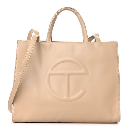 Telfar Vegan Leather Medium Shopping Bag Cream 1 of 12