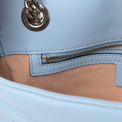 Gucci Calfskin Matelasse Small GG Marmont Shoulder Bag Porcelain Light Blue 13 of 13