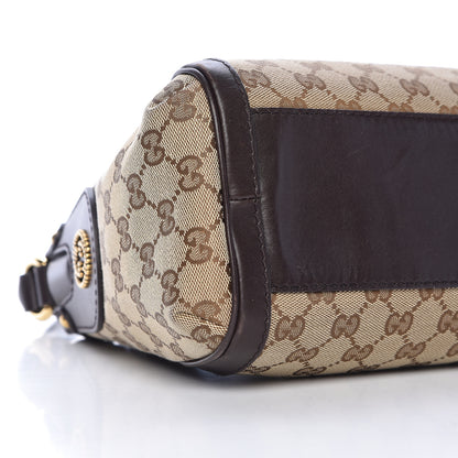 Gucci Monogram Small Scarlett Studded Interlocking G Hobo Dark Brown 5 of 18
