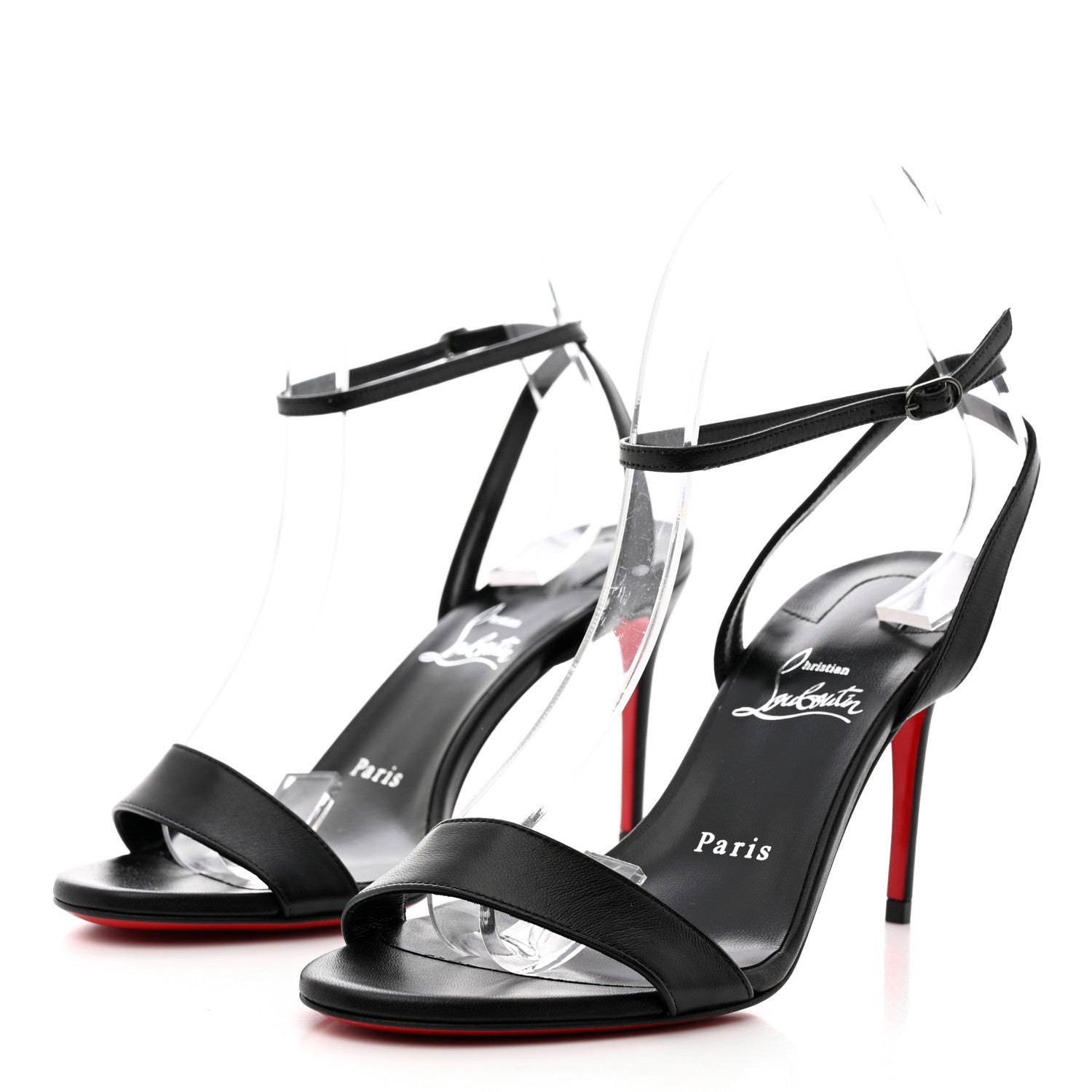 Christian Louboutin Nappa Loubigirl 100 Sandals 37.5 Black 3 of 7