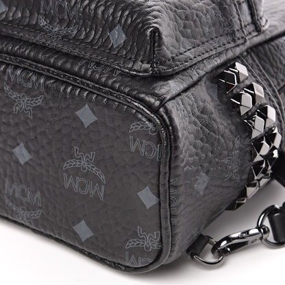 MCM Visetos Side Stud X-Mini Stark Bebe Boo Backpack Black 9 of 10