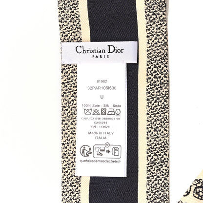 Christian Dior Silk Plan De Paris Mitzah Scarf Beige Black 3 of 3