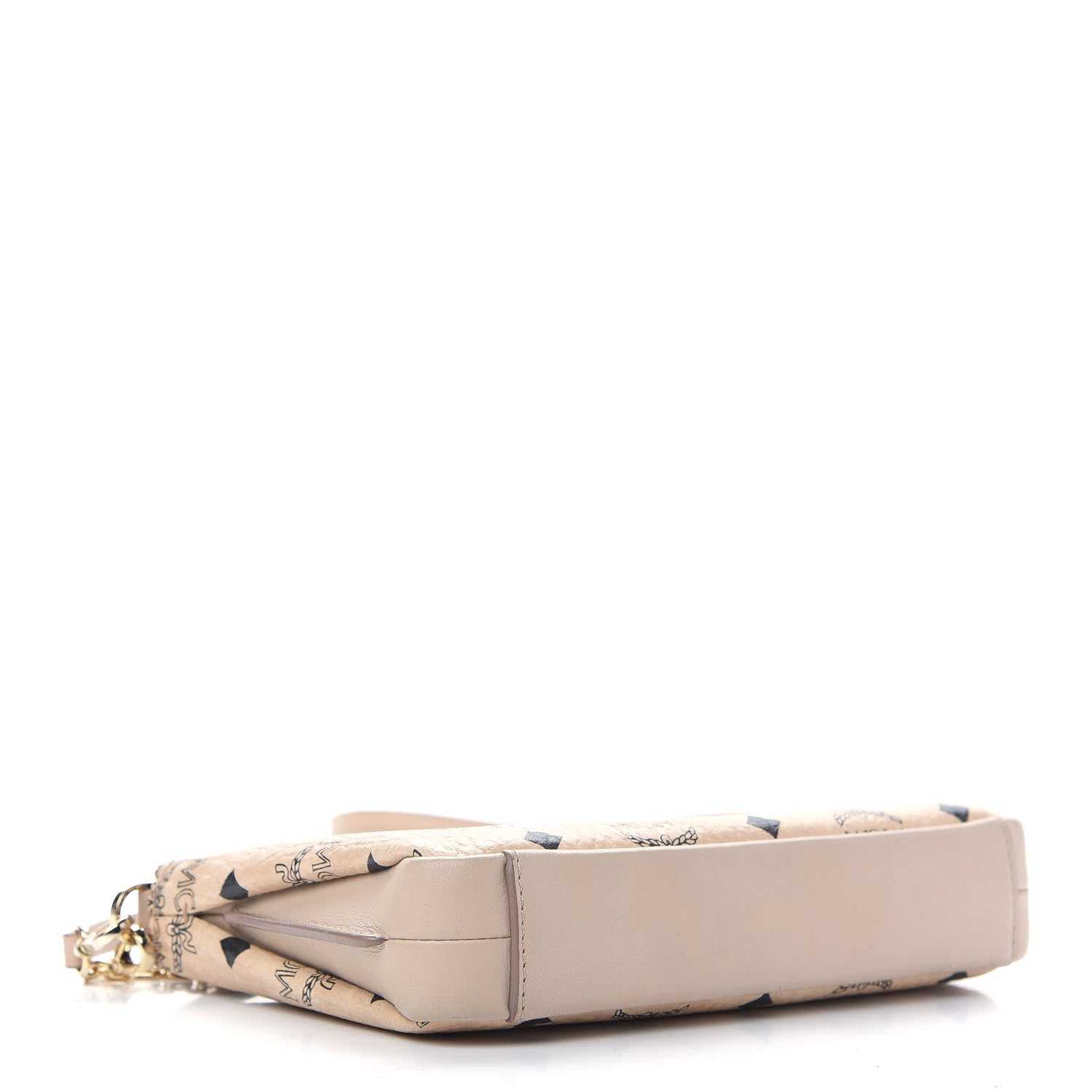 MCM Visetos Medium Millie Chain Crossbody Bag Beige 4 of 9