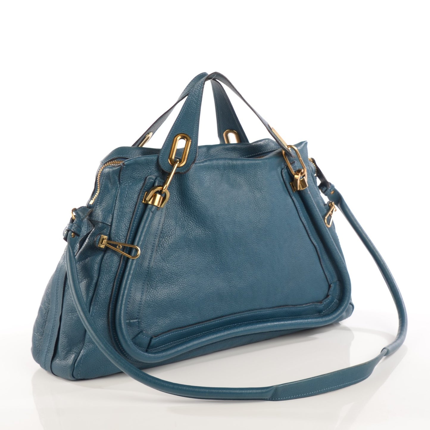Calfskin Large Paraty Peacock Blue