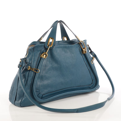 Chloe Calfskin Large Paraty Peacock Blue 3 of 8