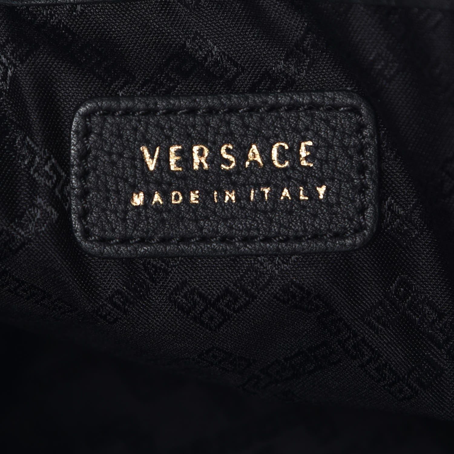 Versace Grained Calfskin Medusa Head Messenger Bag Black 6 of 7