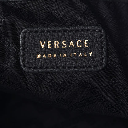Versace Grained Calfskin Medusa Head Messenger Bag Black 6 of 7