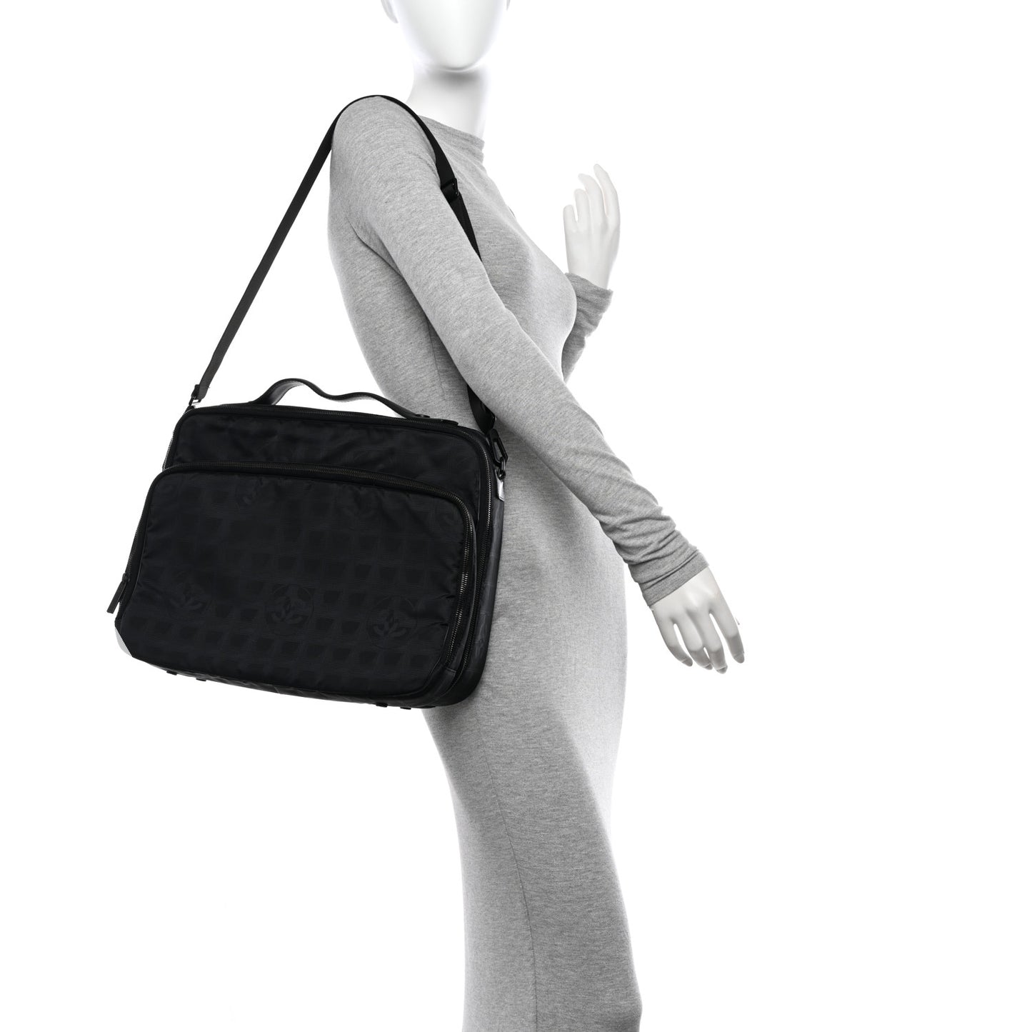 Nylon Travel Laptop Briefcase Black