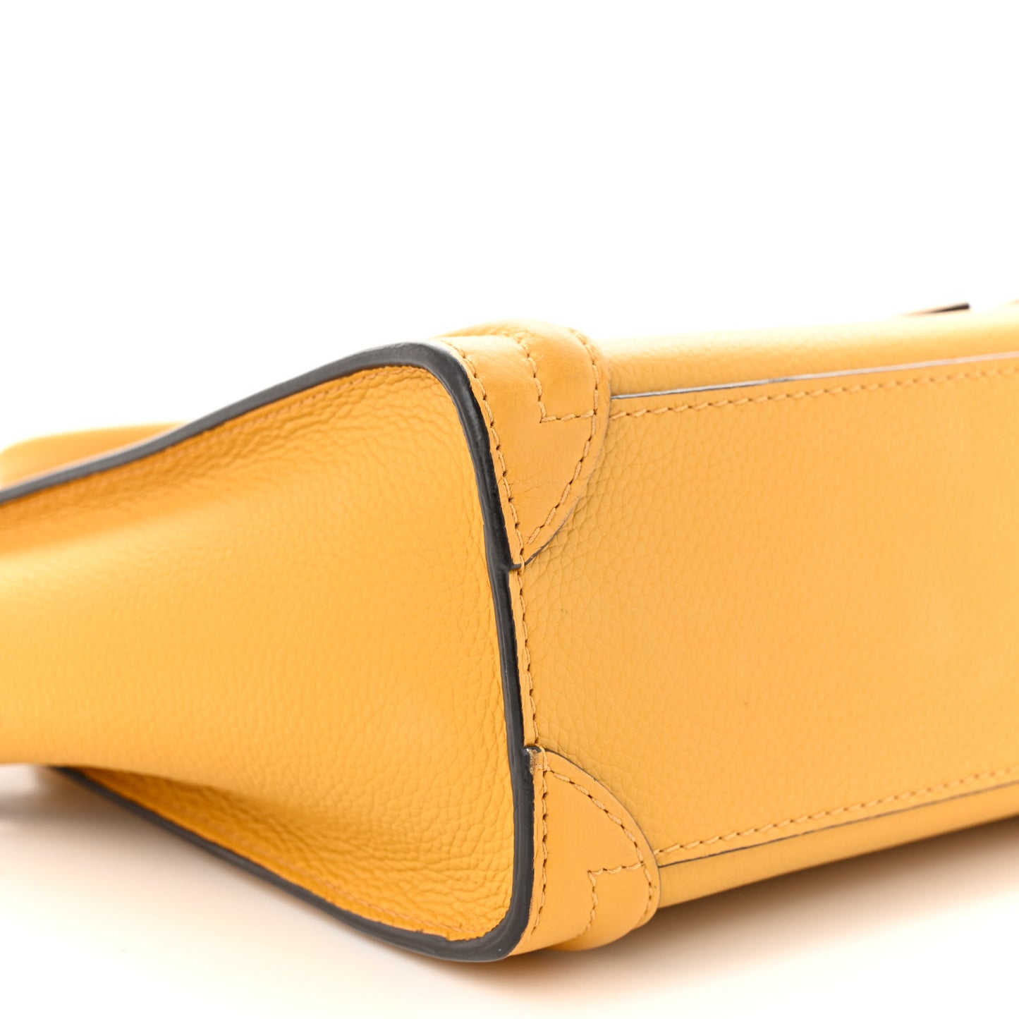 Drummed Calfskin Nano Luggage Ocre