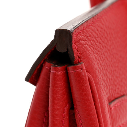 Hermes Togo Verso Birkin 25 Rouge Casaque Rouge H 12 of 13