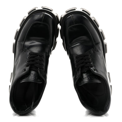 Prada Spazzolato Rois Monolith 55mm Derby Loafers 38 Black 2 of 12