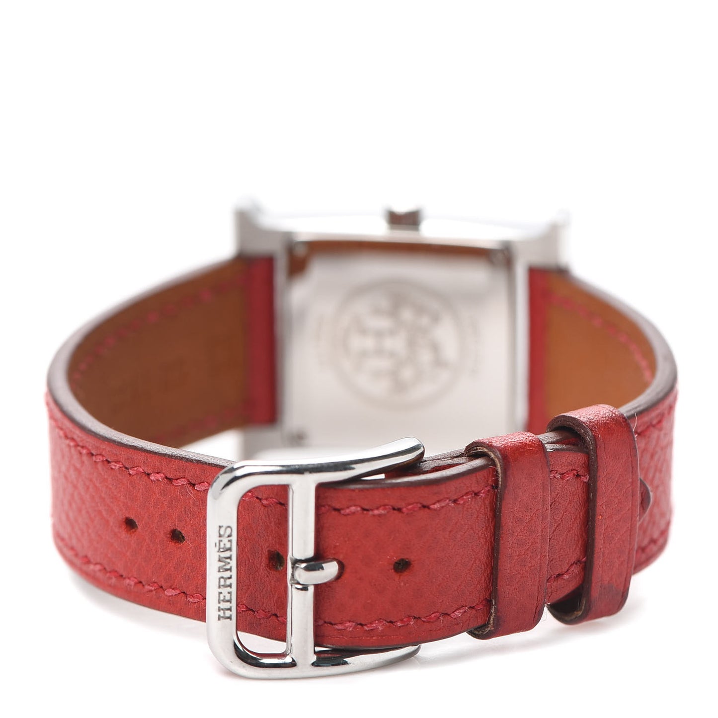 Stainless Steel Epsom 21mm Heure H Hour Quartz Watch Rouge