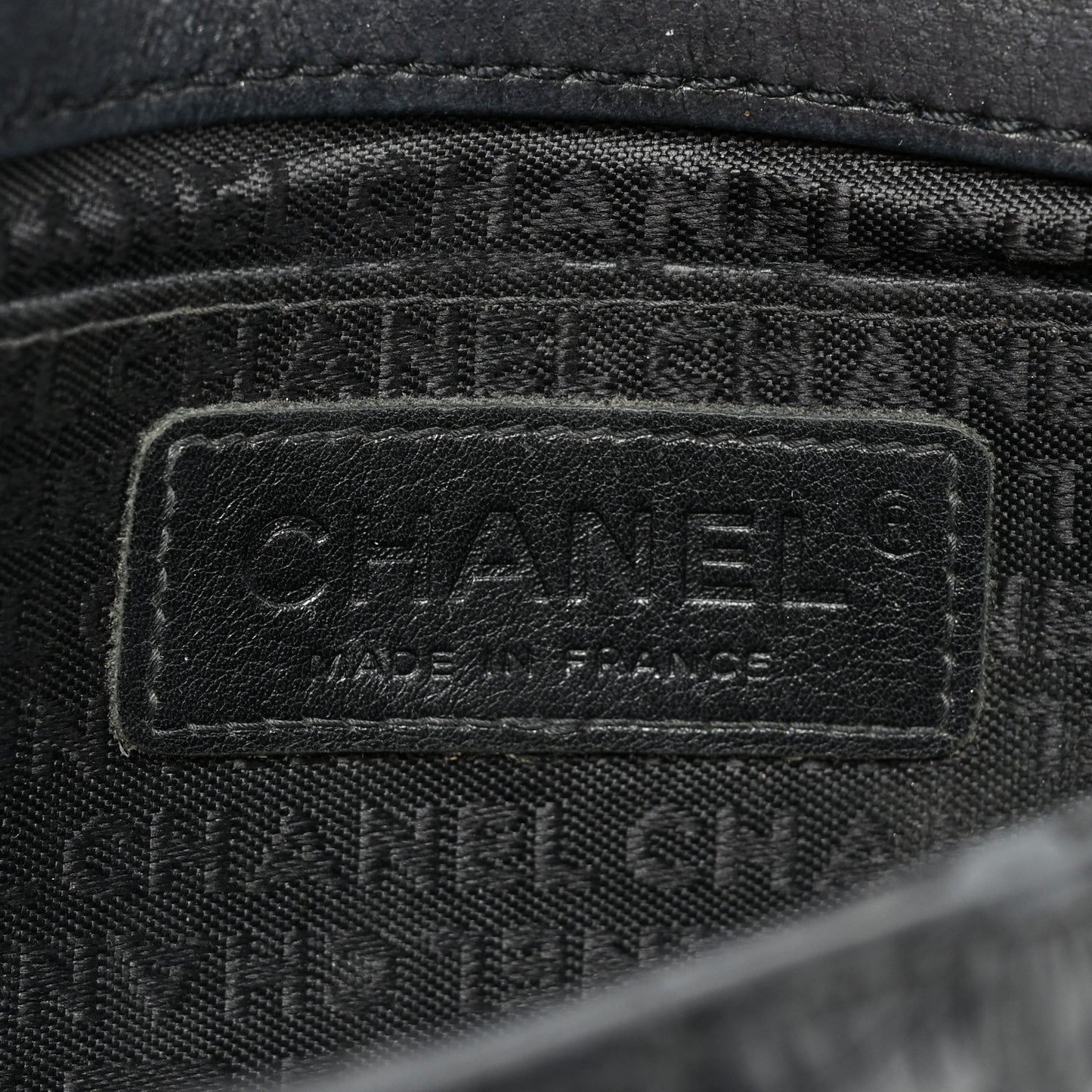 Snakeskin 3 Chain Flap Black