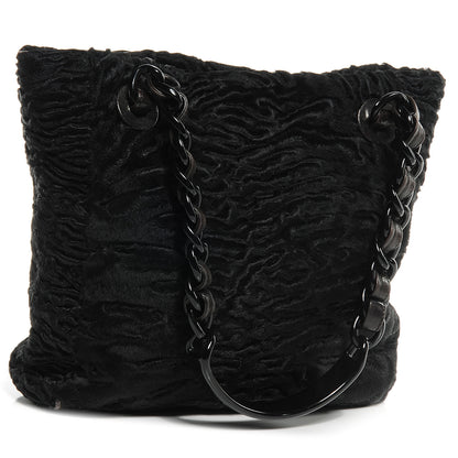 Chanel Persian Lamb Fur Tote Black 3 of 7