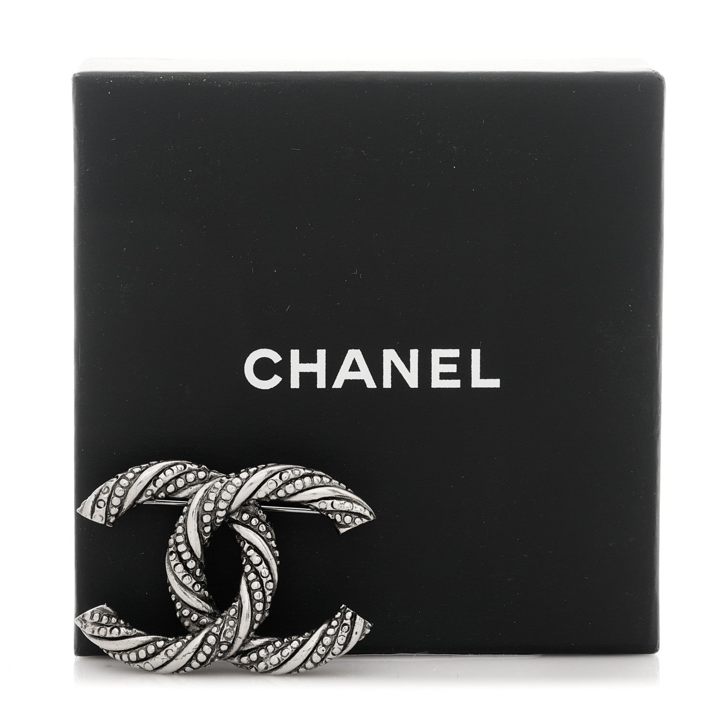 Chanel Ruthenium Twisted CC Brooch 5 of 5