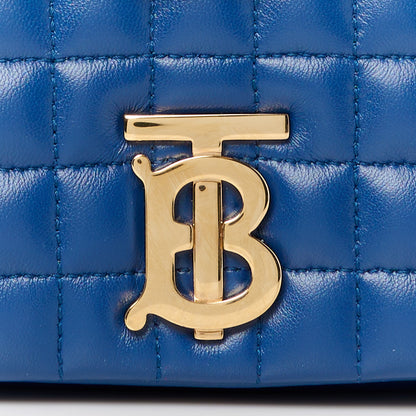 Burberry Lambskin Quilted Small Lola Bag Navy 8 of 10