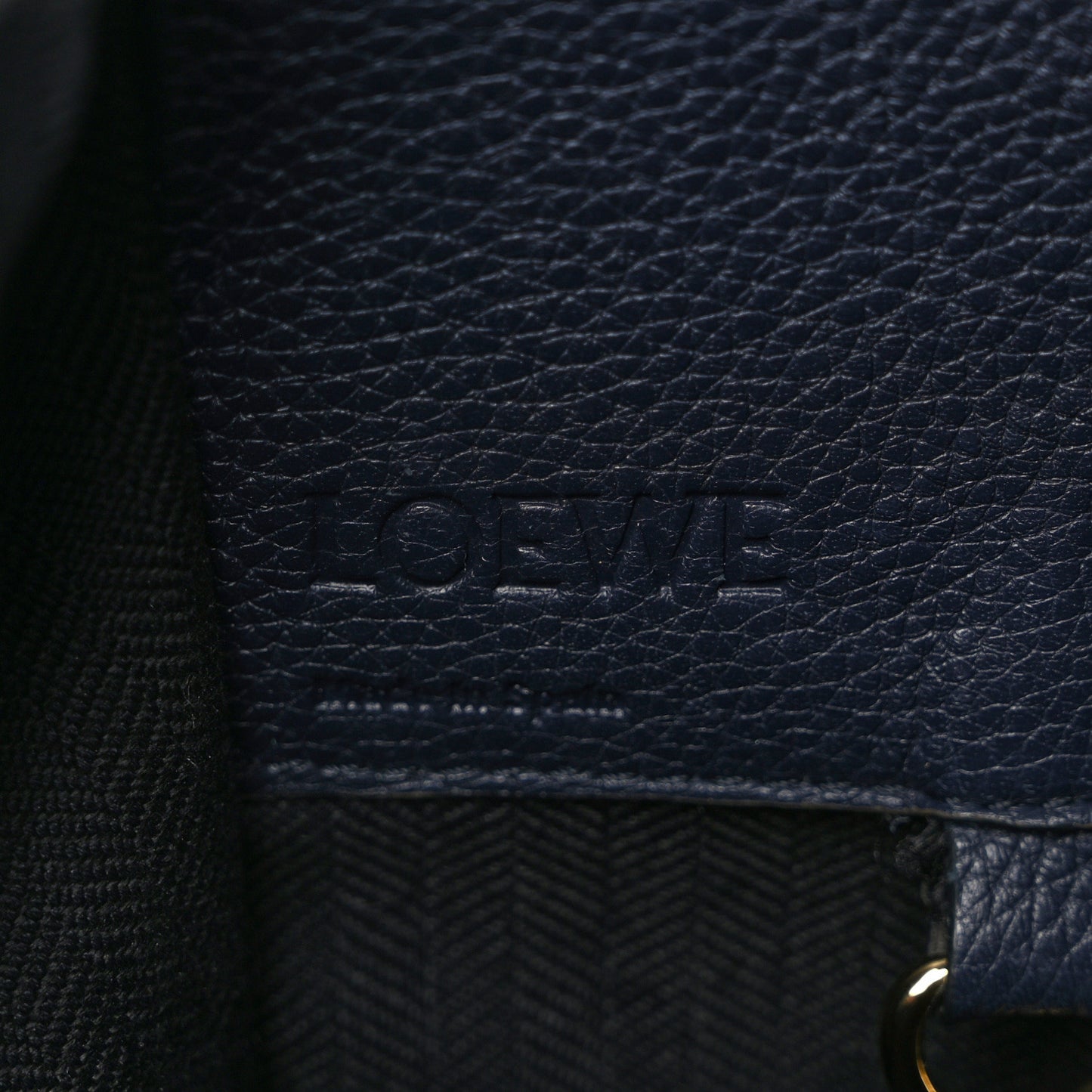 Calfskin Small Hammock Shoulder Bag Midnight Blue Black