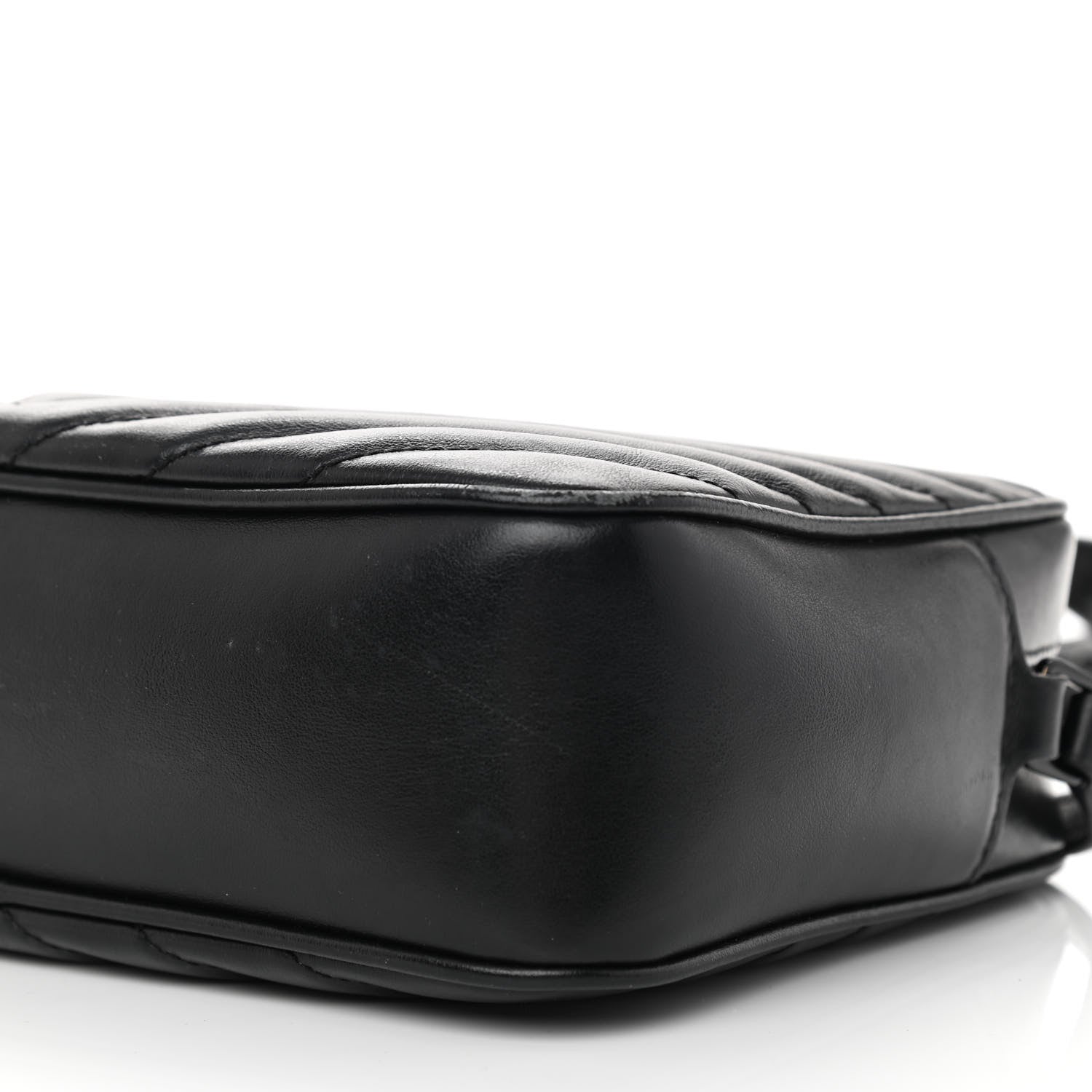 Saint Laurent Calfskin Matelasse Monogram Monochrome Lou Camera Bag Black 8 of 11