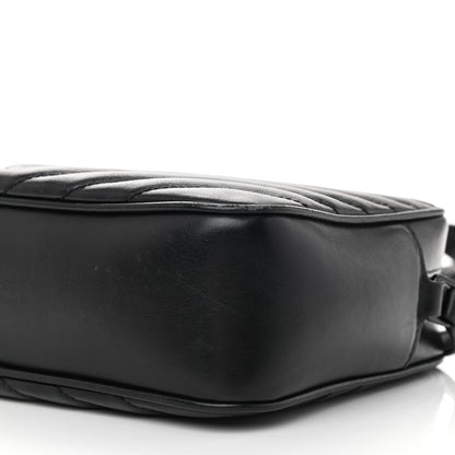 Saint Laurent Calfskin Matelasse Monogram Monochrome Lou Camera Bag Black 8 of 11