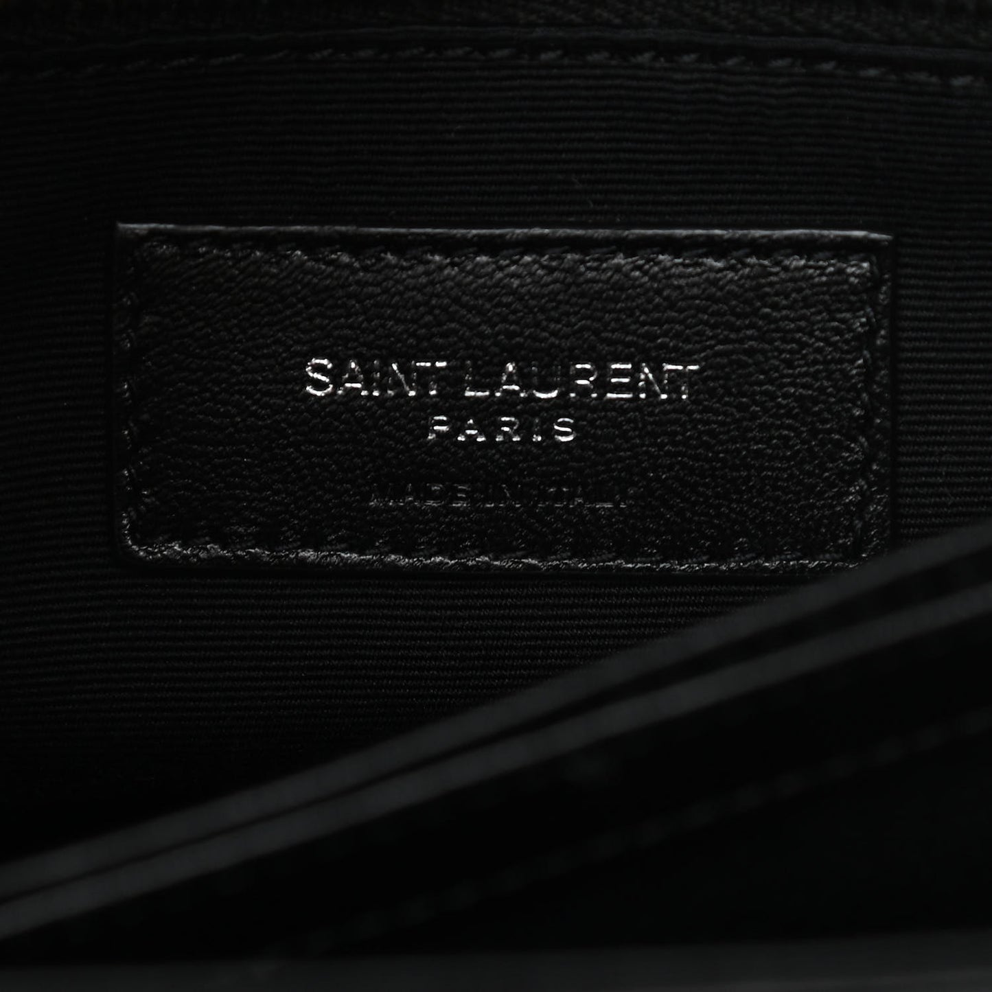 Calfskin Y Quilted Monogram Toy Loulou Crossbody Bag Black
