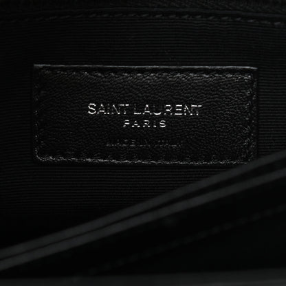 Saint Laurent Calfskin Y Quilted Monogram Toy Loulou Crossbody Bag Black 6 of 13
