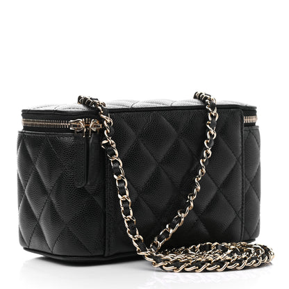 Chanel Caviar Quilted Small Vanity Case With Chain Black 3 of 7