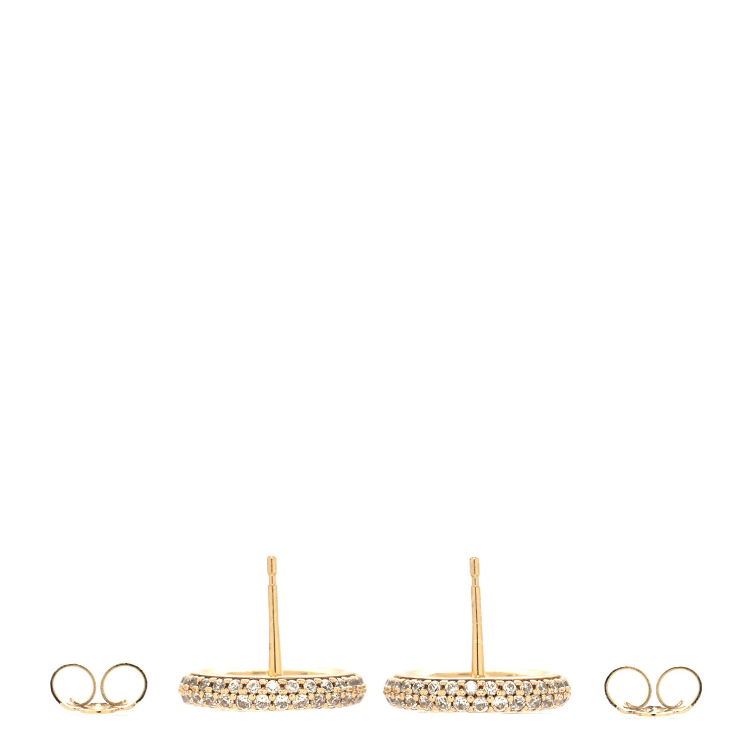 Louis Vuitton Metal Crystal Louise By Night Earrings Gold 3 of 4