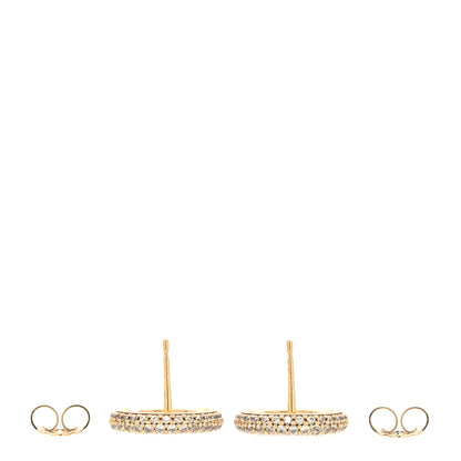 Louis Vuitton Metal Crystal Louise By Night Earrings Gold 3 of 4