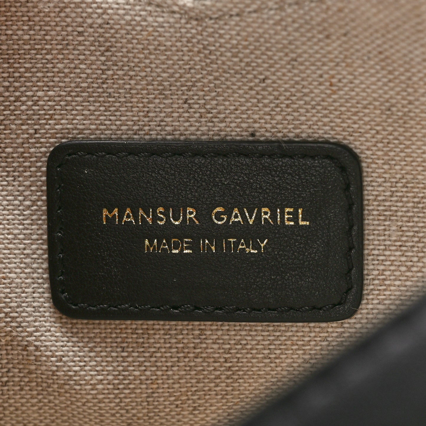 MANSUR GAVRIEL Smooth Calfskin Mini M Frame Bag Black