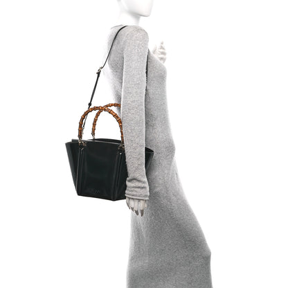 Gucci Spice Lux Nappa Bamboo Basket Bag Black 2 of 9