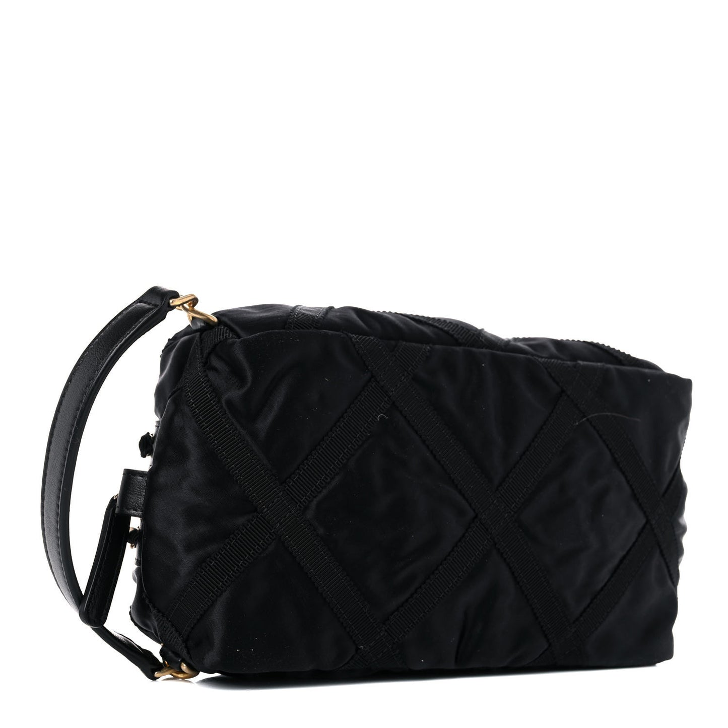 Nylon Grosgrain Lifestyle Pouch With Sleep Mask Black
