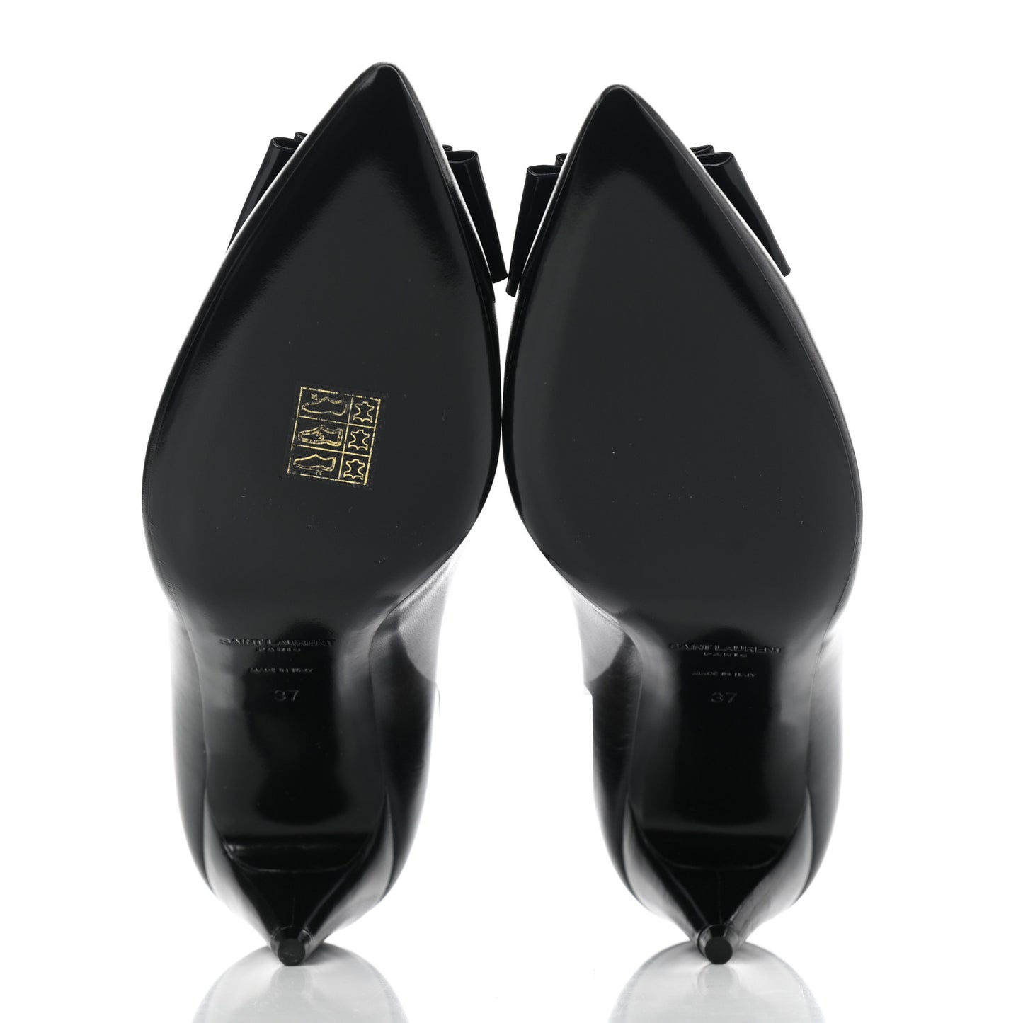 Calfskin Bow Anais Pumps 36 Black
