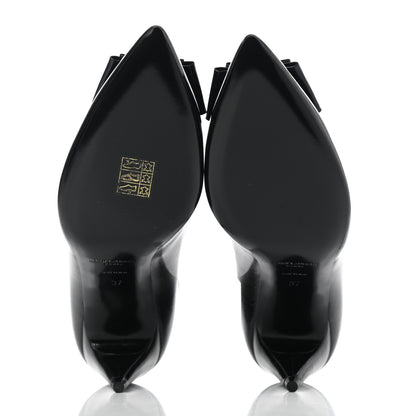 Saint Laurent Calfskin Bow Anais Pumps 36 Black 5 of 9