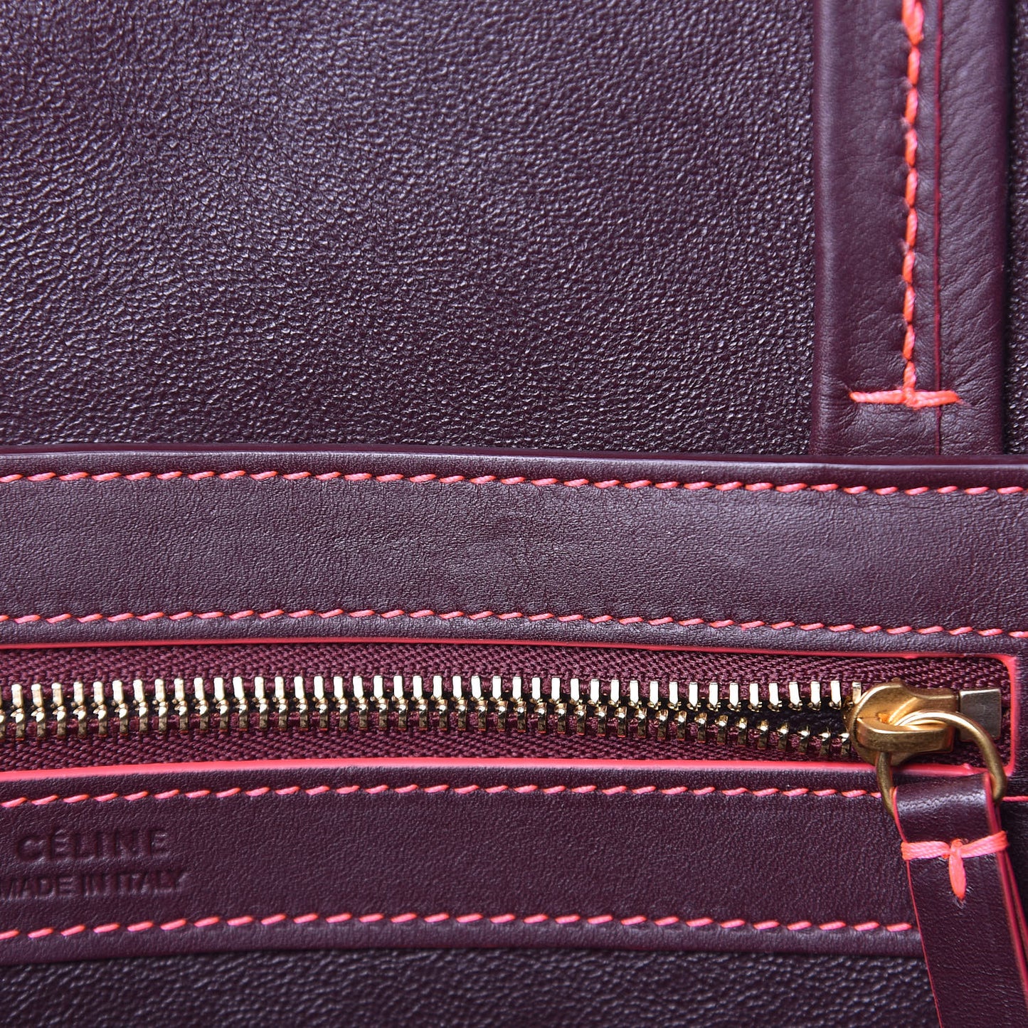 Smooth Calfskin Small Tassel Cabas Phantom Burgundy Pink