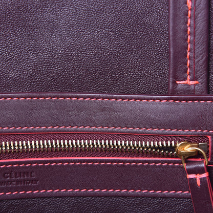 Celine Smooth Calfskin Small Tassel Cabas Phantom Burgundy Pink 6 of 14