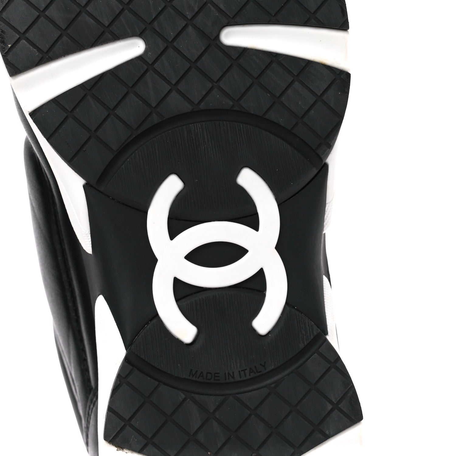 Chanel Calfskin CC Sneakers 40 Black 6 of 9