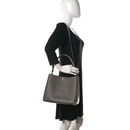 MCM Grained Calfskin Sarah Medium Visetos Hobo Grey 2 of 18
