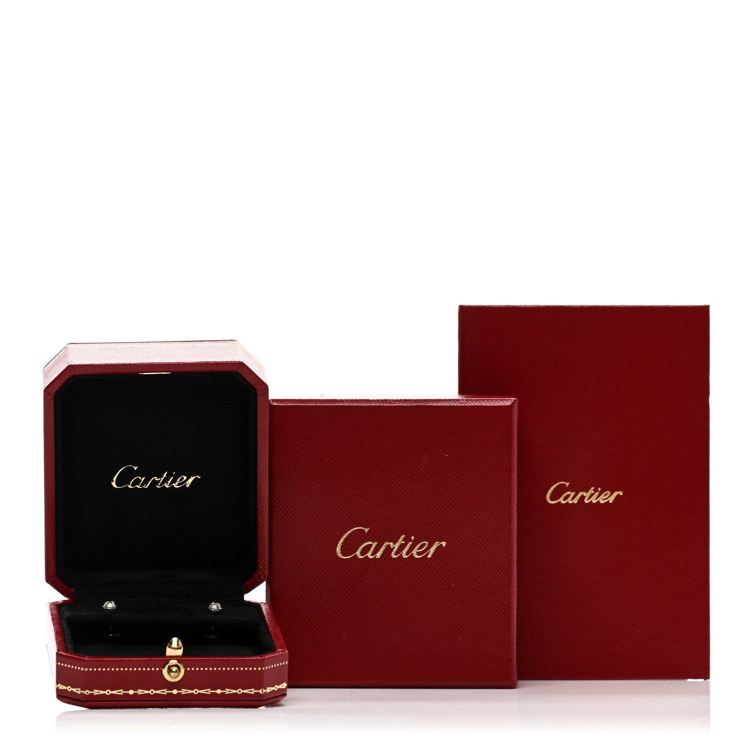 Cartier 18K White Gold Diamond MM D'Amour Earrings 5 of 5