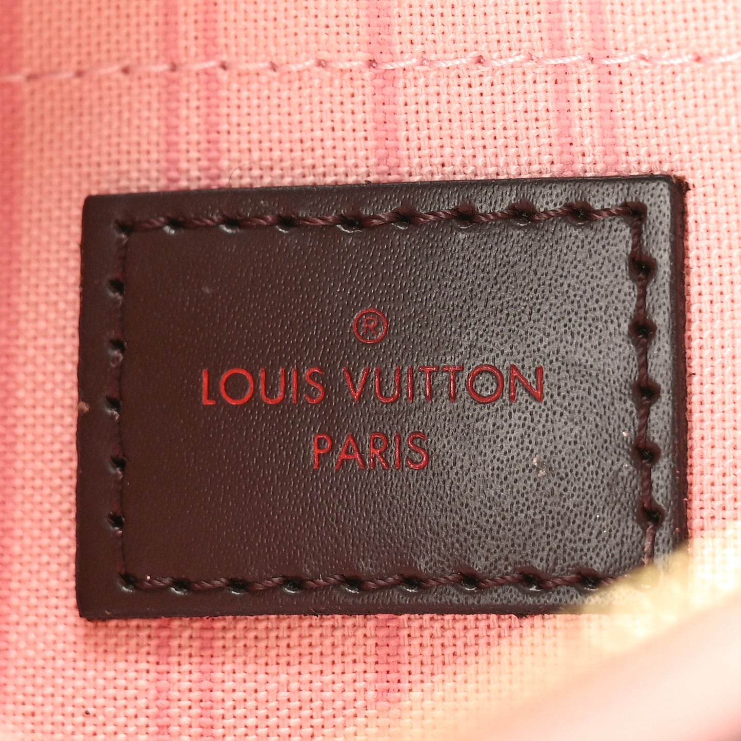 Damier Ebene Neverfull MM GM Pochette Rose Ballerine