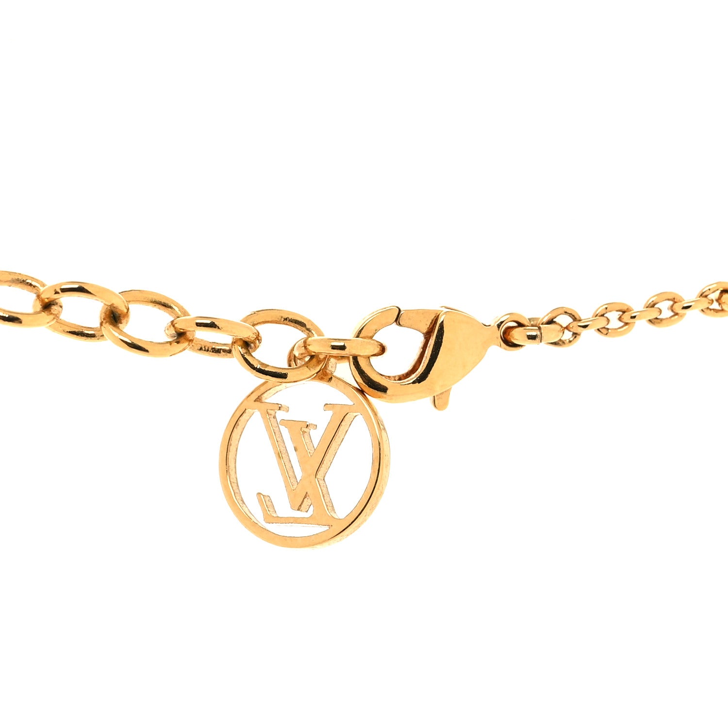 Louis Vuitton Essential V Necklace Gold 4 of 6