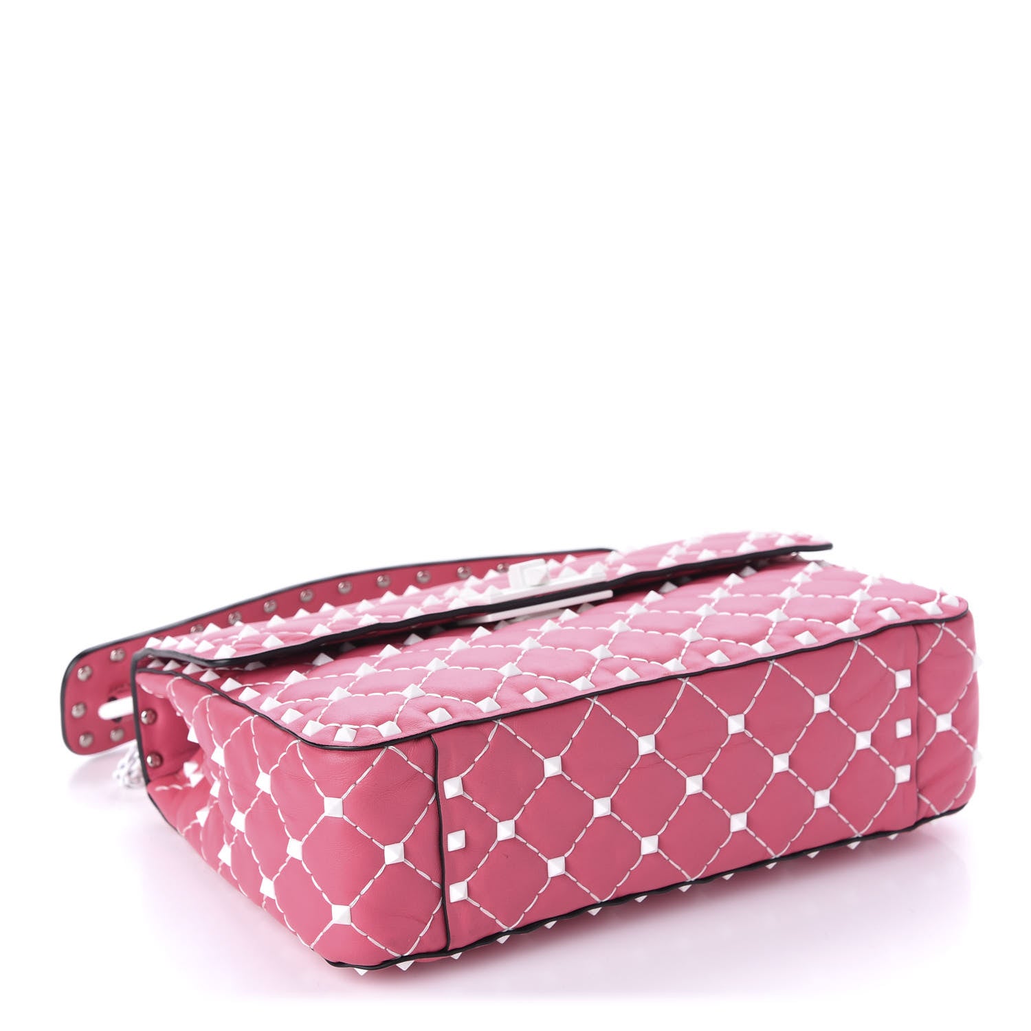 Valentino Garavani Lambskin Medium Free Rockstud Spike Shoulder Bag Shadow Pink 4 of 10