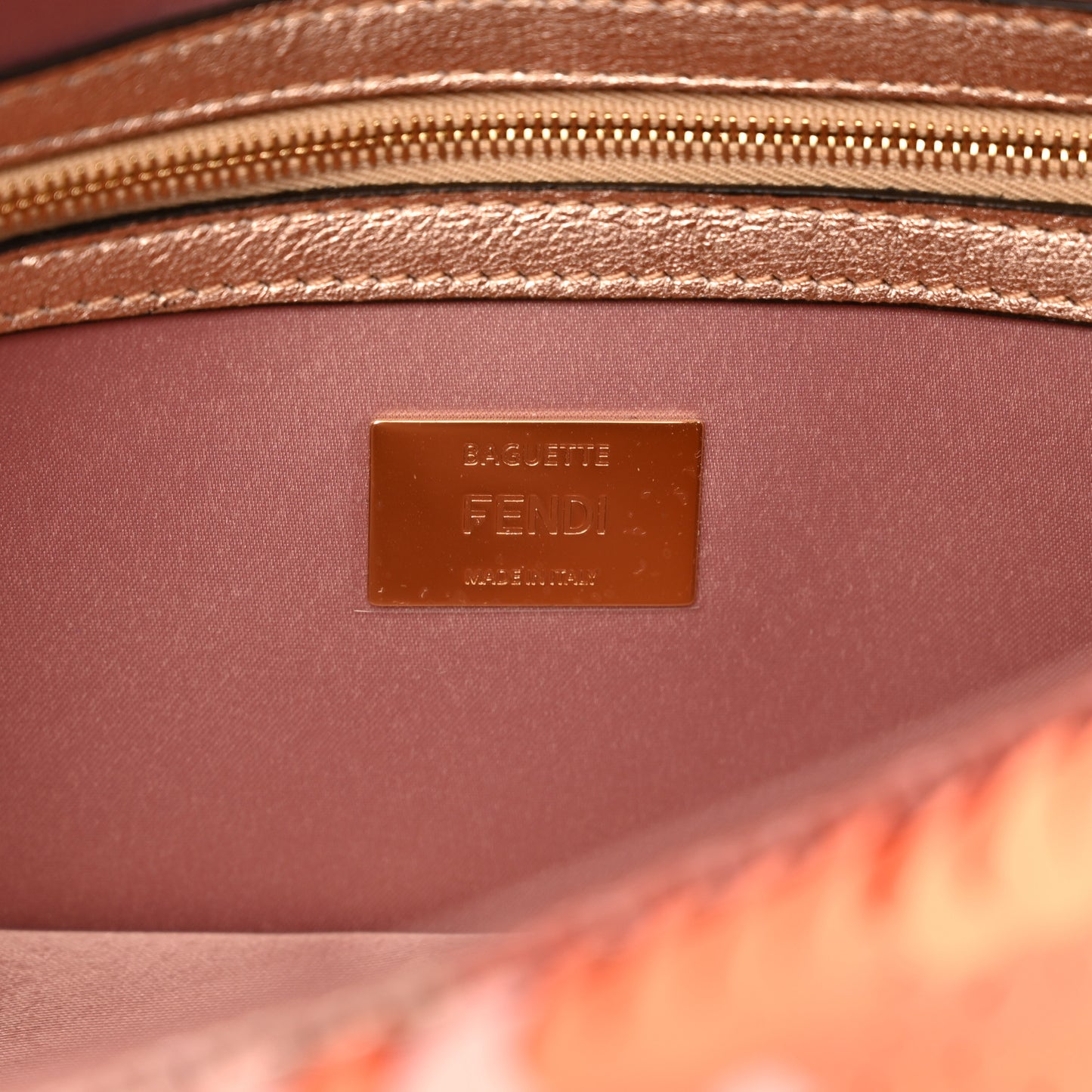 Sequin Paillettes Vitello Laminato Striped Baguette 1997 Multicolor