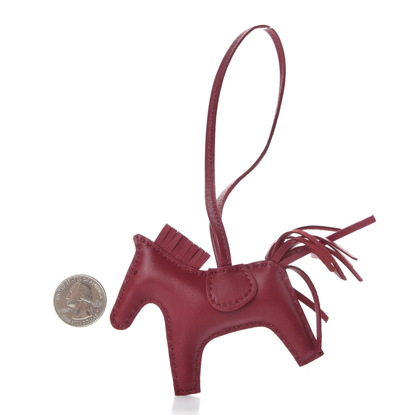 Milo Lambskin Grigri Rodeo Horse Bag Charm PM Rubis