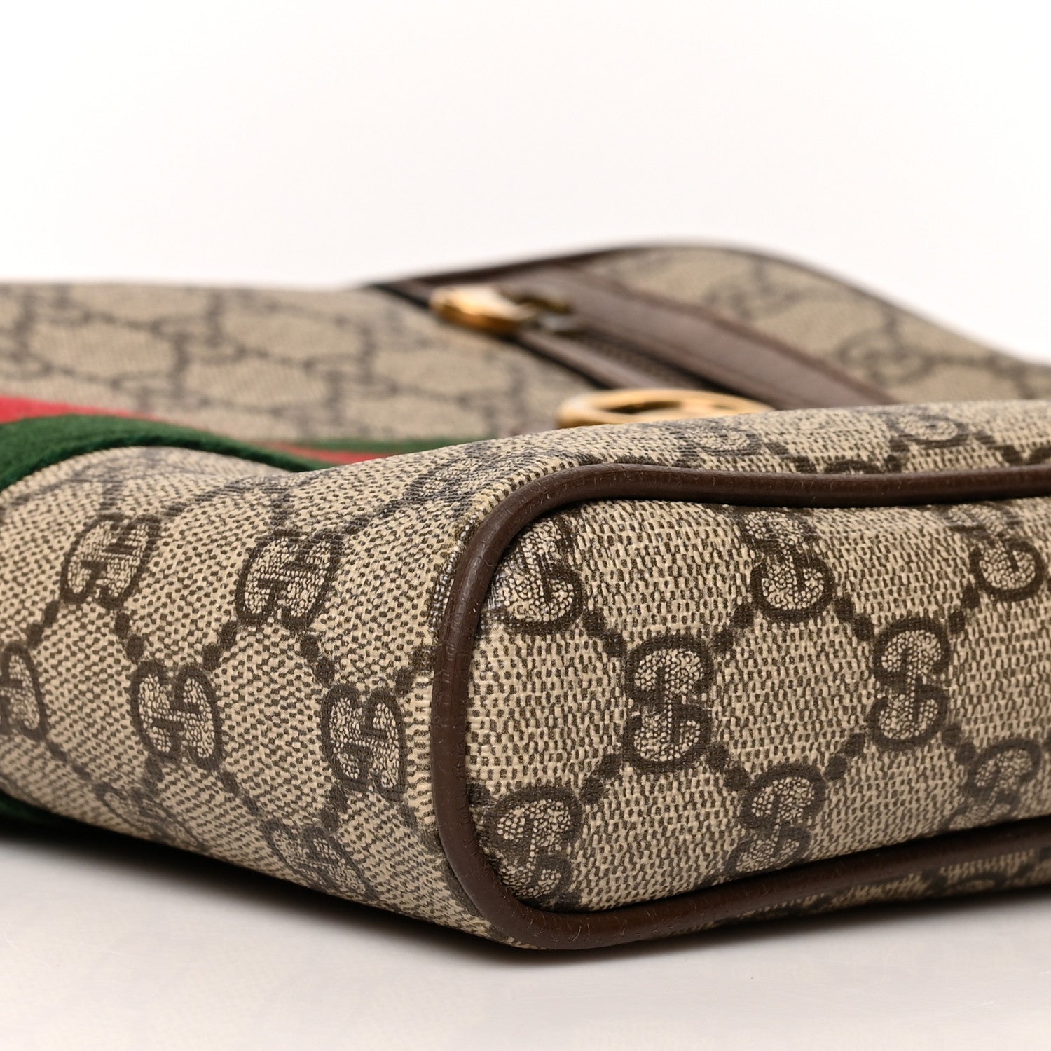 Gucci GG Supreme Monogram Web Small Ophidia Messenger Bag Brown 11 of 12