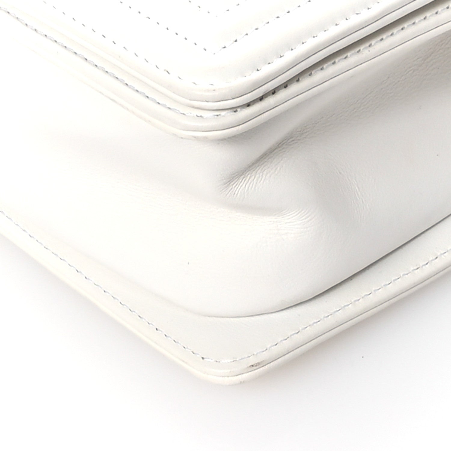 Chanel Calfskin Pearl Medium Boy Flap White 10 of 11