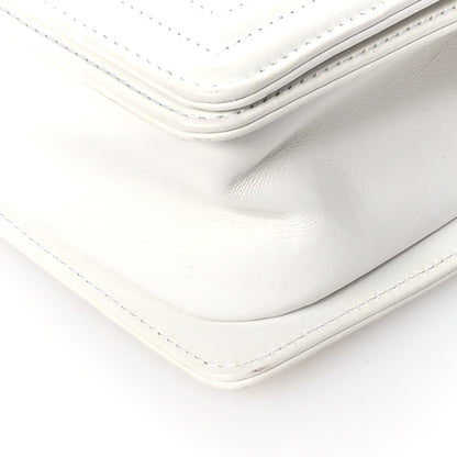 Chanel Calfskin Pearl Medium Boy Flap White 10 of 11
